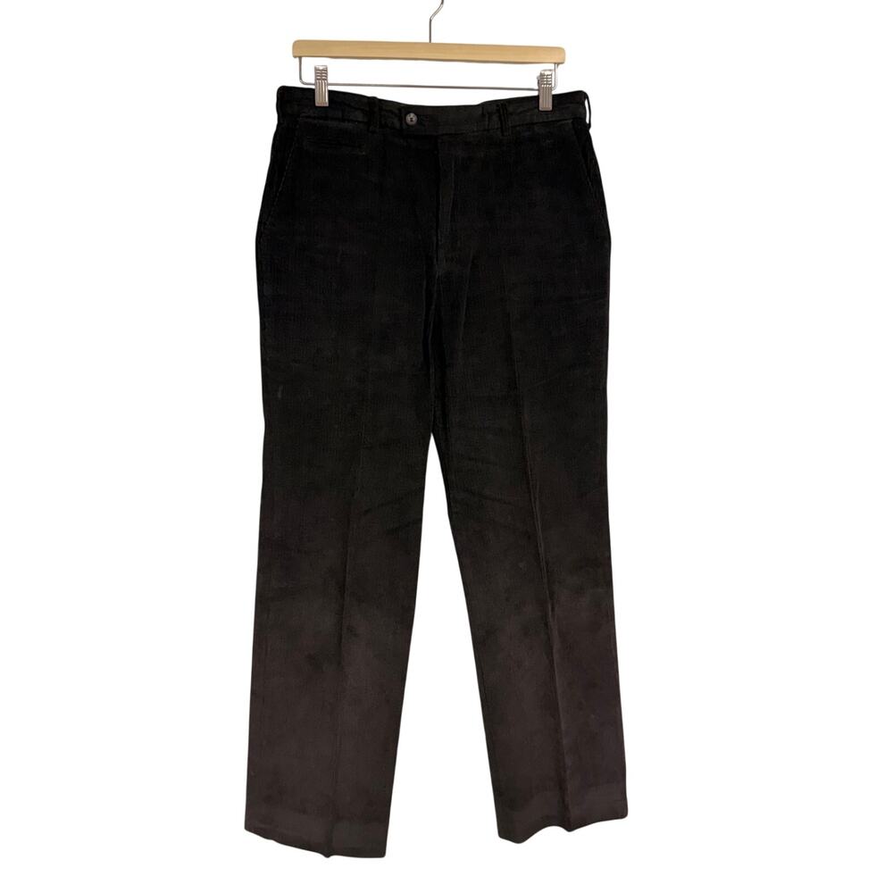 VTG YSL Yves Saint Laurent Corduroy Pants SZ 34W x 31L 100% Cotton Black EUC
